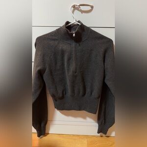 Women's Wilfred Free Half-Zip Gray Sweater